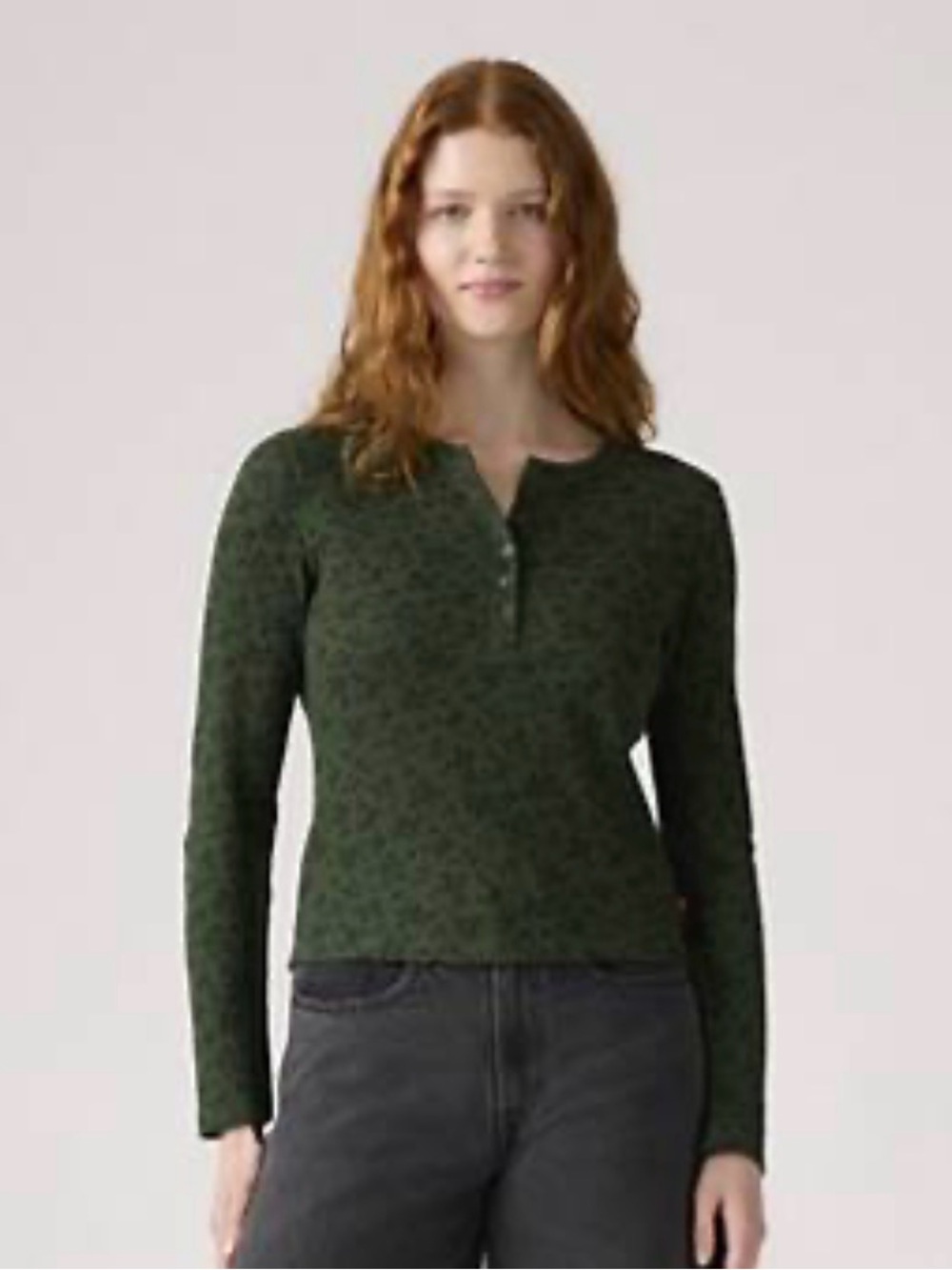 Dana Henley Mountain View Green NWT SZ LG